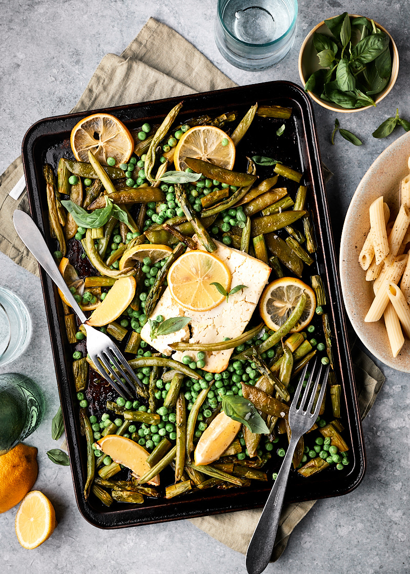 Pasta met groene asperges