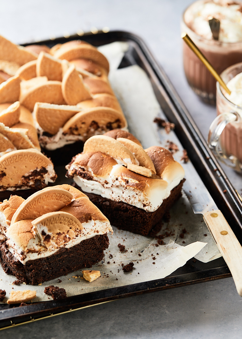 Brownies met marshmallows