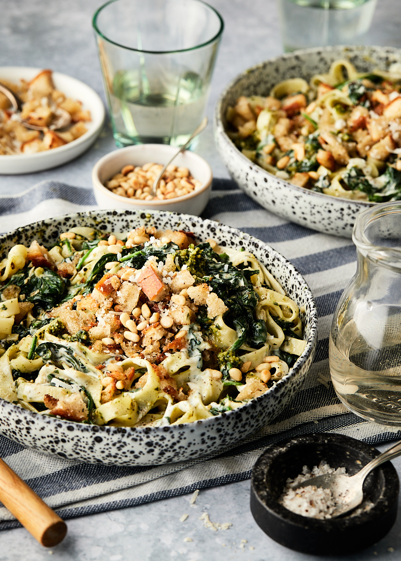 Tagliatelle met spinazie