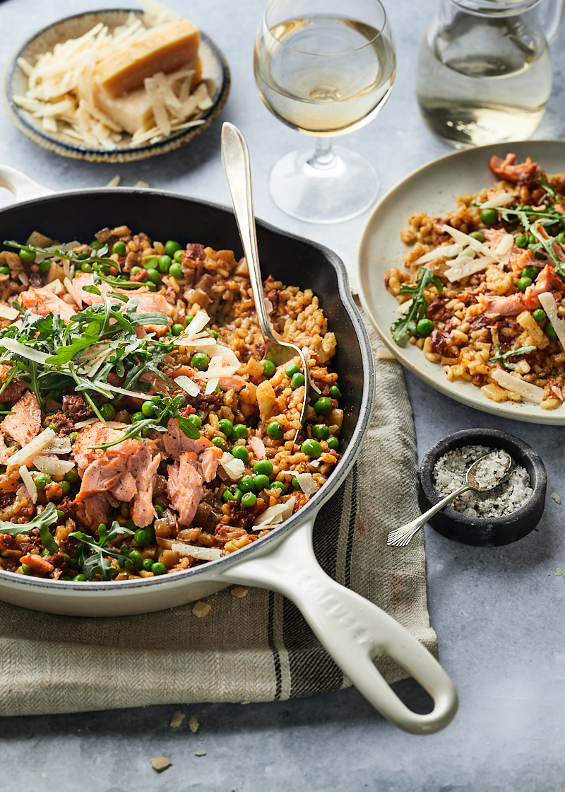 Risotto met zalm