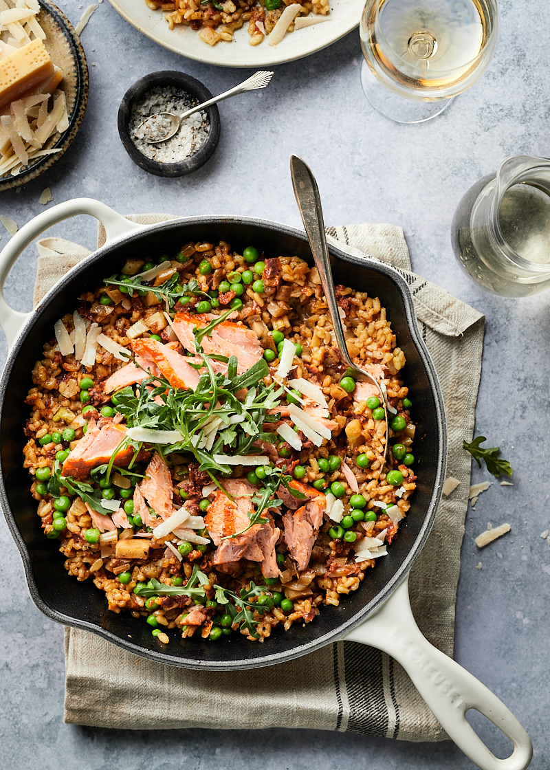 Risotto met zalm